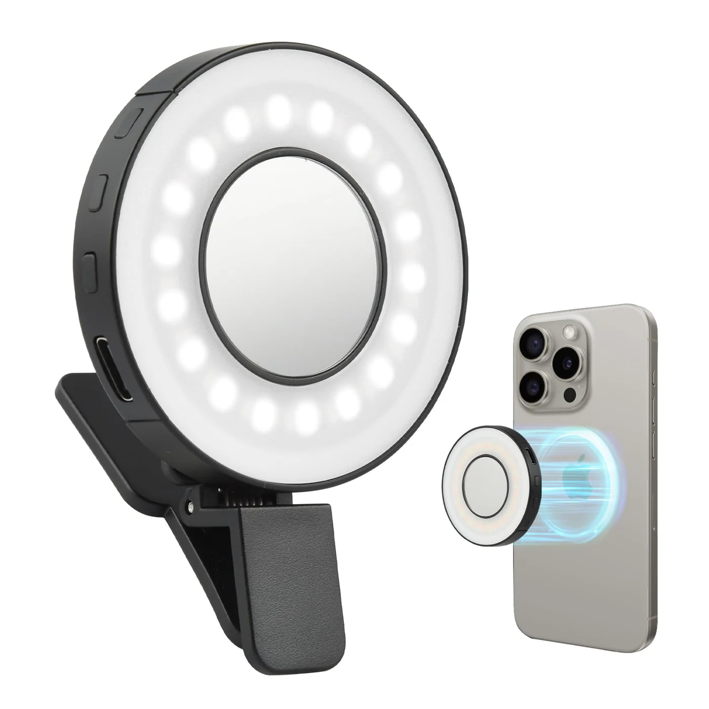 Magnetische Clip-On Smartphone Ring LED Lamp