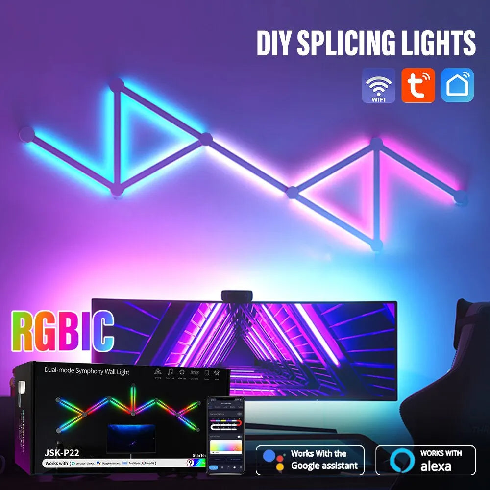 WIFI LED Slimme Wandlamp Lichtbalk RGBIC