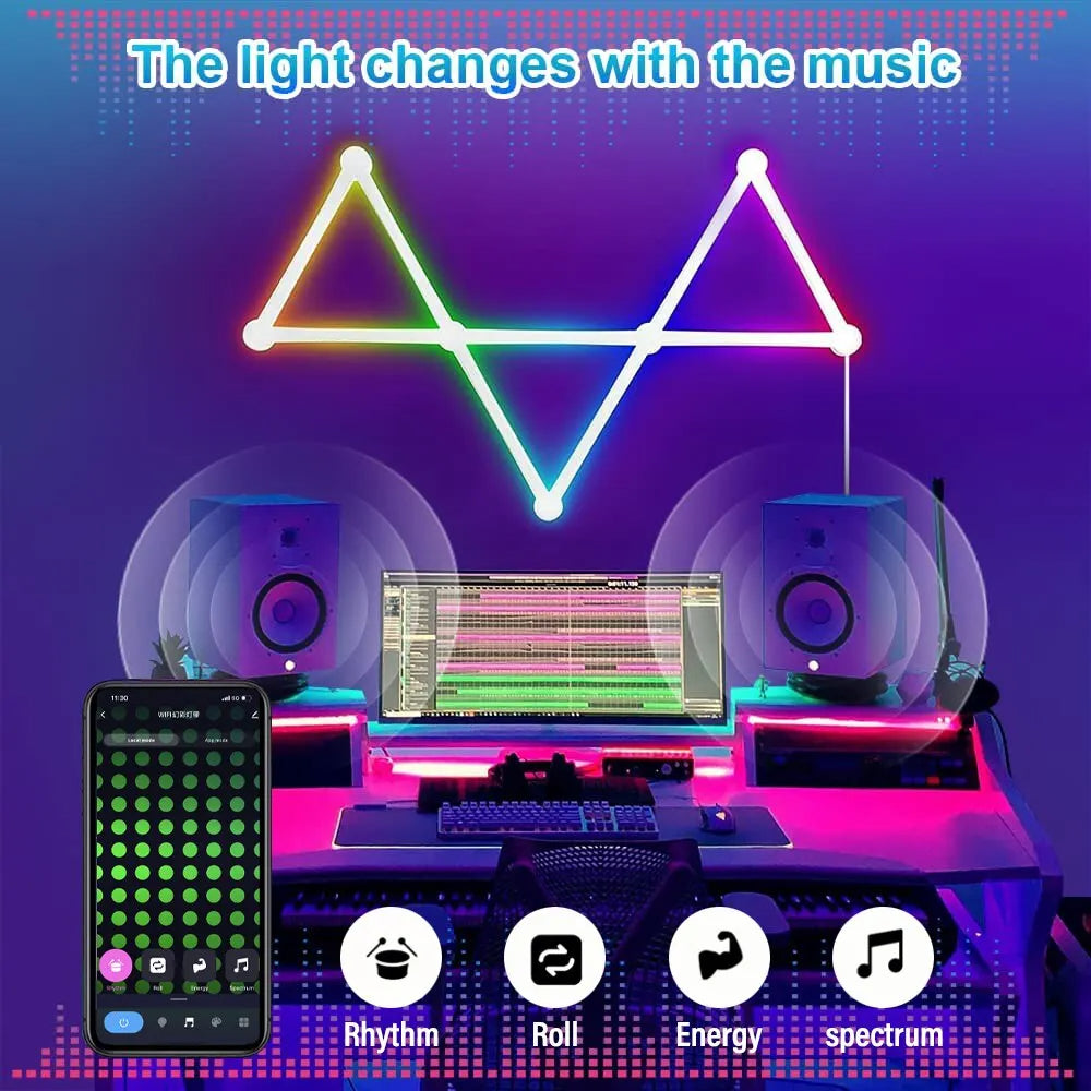 WIFI LED Slimme Wandlamp Lichtbalk RGBIC