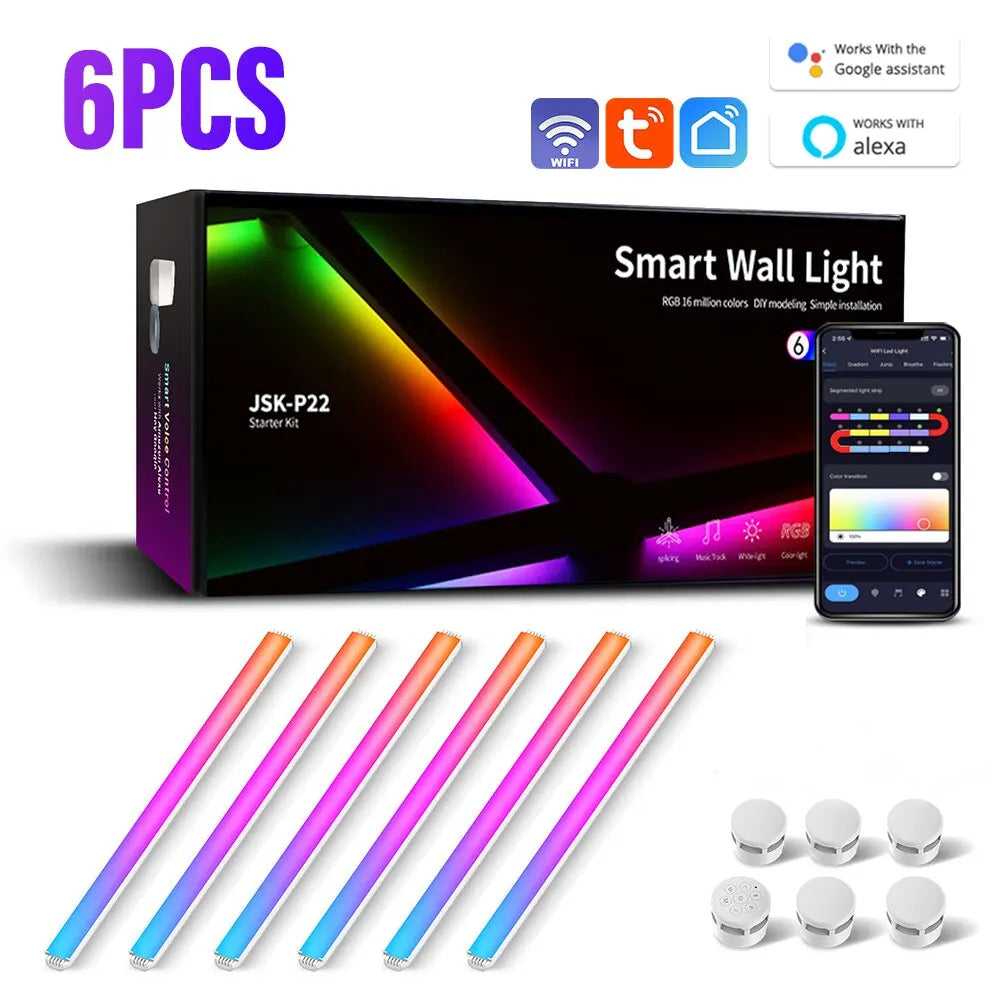 WIFI LED Slimme Wandlamp Lichtbalk RGBIC